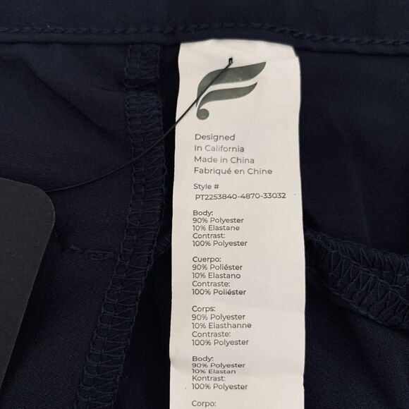 NWT Fabletics The Only Pant Men 33X32 Navy Blue Chino Stretch Golf Workwear - Picture 12 of 12